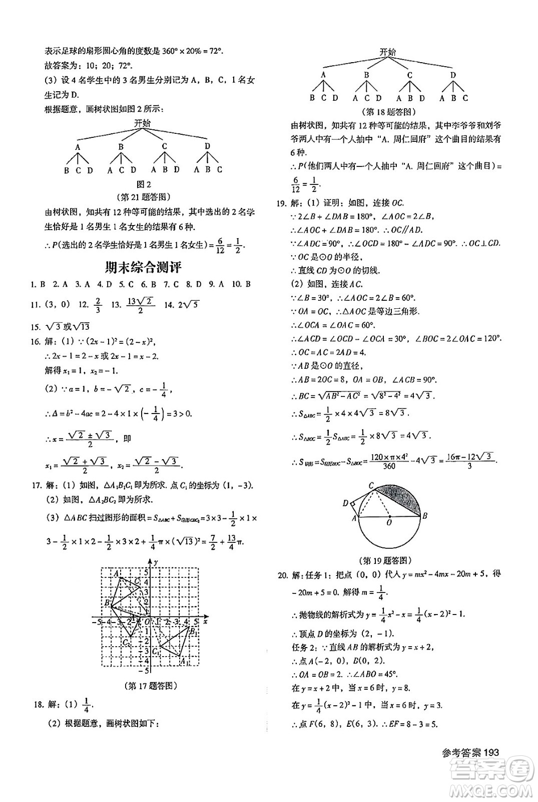 廣東經(jīng)濟(jì)出版社2024年秋全優(yōu)點(diǎn)練課計(jì)劃九年級數(shù)學(xué)上冊人教版答案