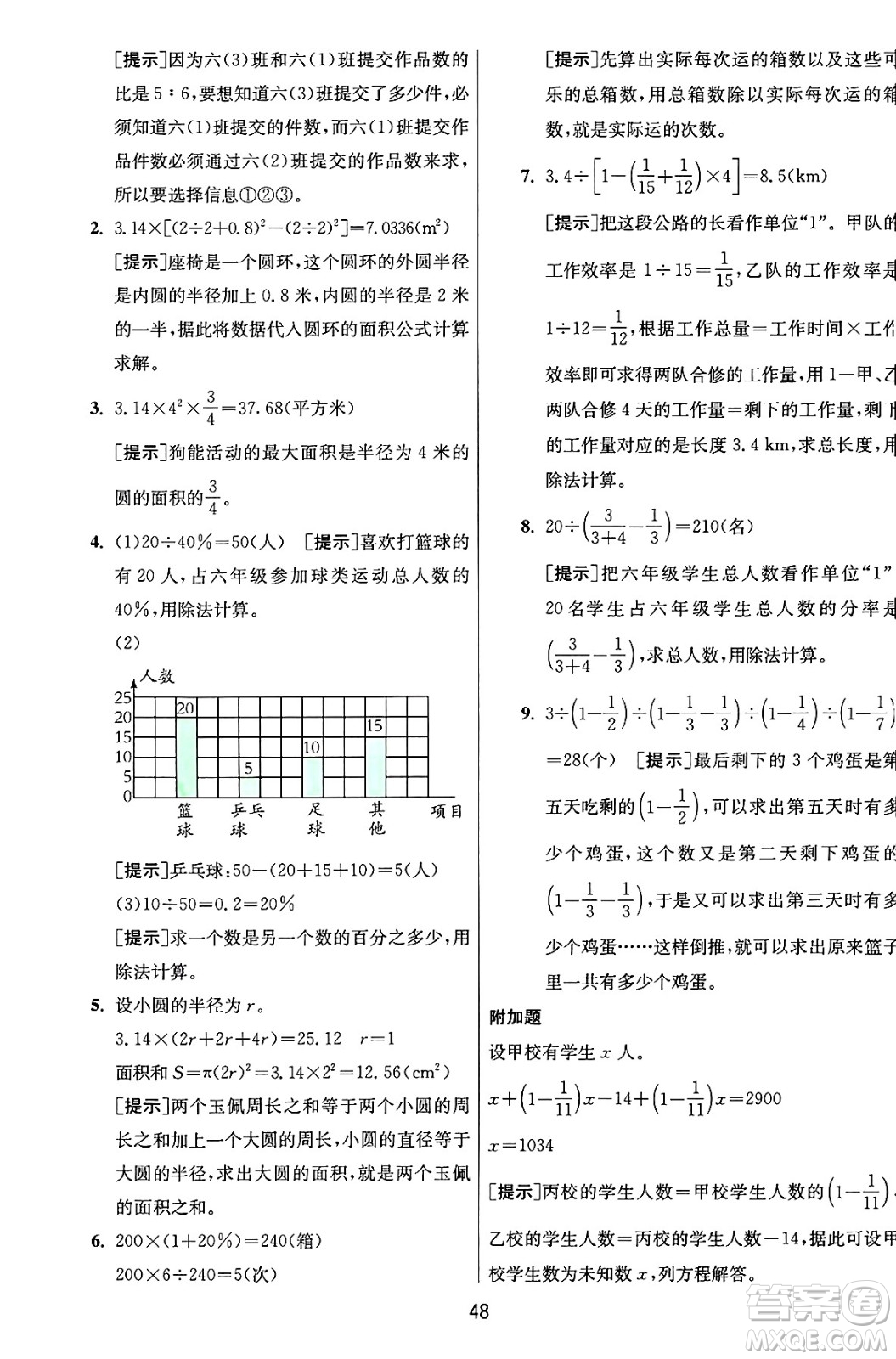 江蘇人民出版社2024年秋春雨教育實(shí)驗(yàn)班提優(yōu)訓(xùn)練六年級(jí)數(shù)學(xué)上冊(cè)人教版答案