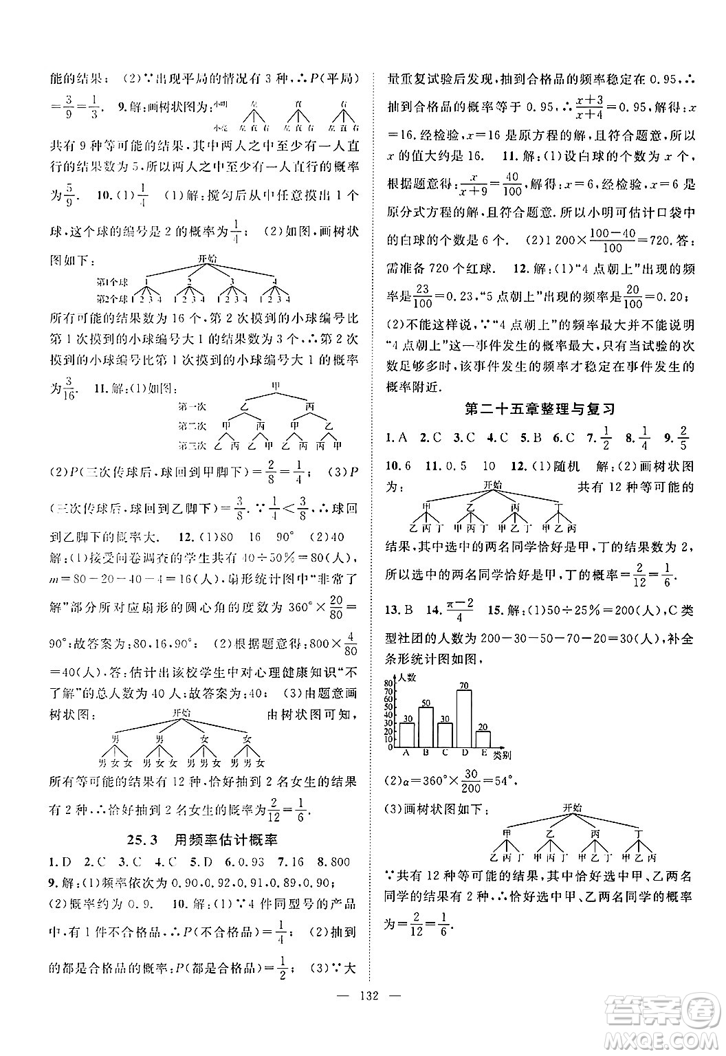 長(zhǎng)江少年兒童出版社2024年秋優(yōu)質(zhì)課堂導(dǎo)學(xué)案課堂作業(yè)九年級(jí)數(shù)學(xué)上冊(cè)人教版答案