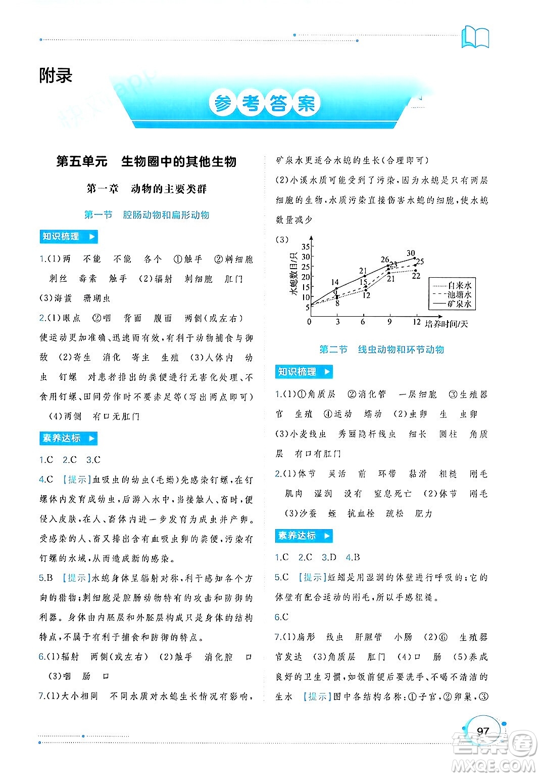 廣西師范大學(xué)出版社2024年秋新課程學(xué)習(xí)與測(cè)評(píng)同步學(xué)習(xí)八年級(jí)生物上冊(cè)人教版答案