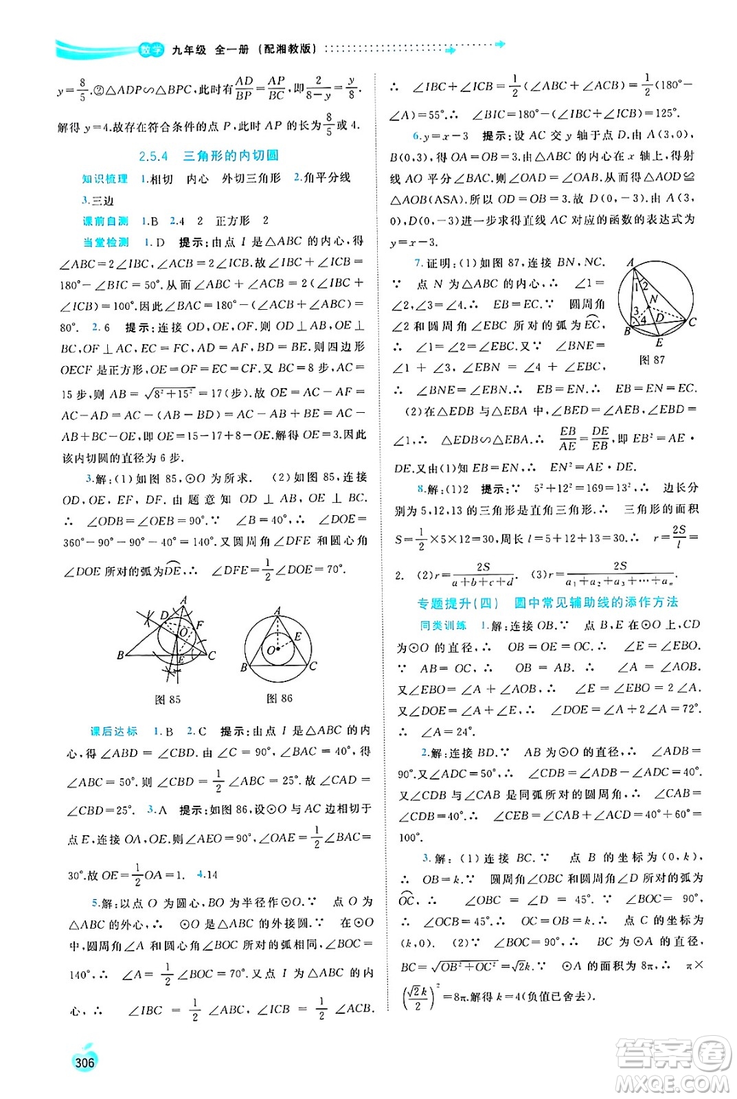 廣西師范大學(xué)出版社2025年春新課程學(xué)習(xí)與測(cè)評(píng)同步學(xué)習(xí)九年級(jí)數(shù)學(xué)全一冊(cè)湘教版答案