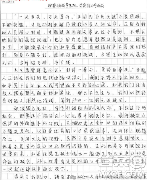 打得一拳開免得百拳來材料作文800字