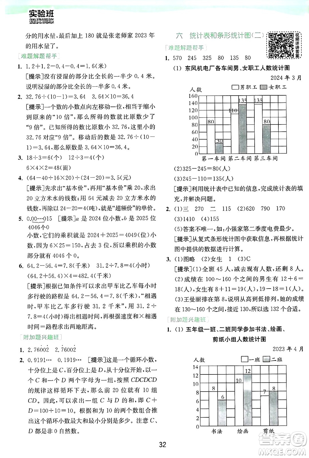 江蘇人民出版社2024年秋春雨教育實驗班提優(yōu)訓(xùn)練五年級數(shù)學(xué)上冊蘇教版江蘇專版答案