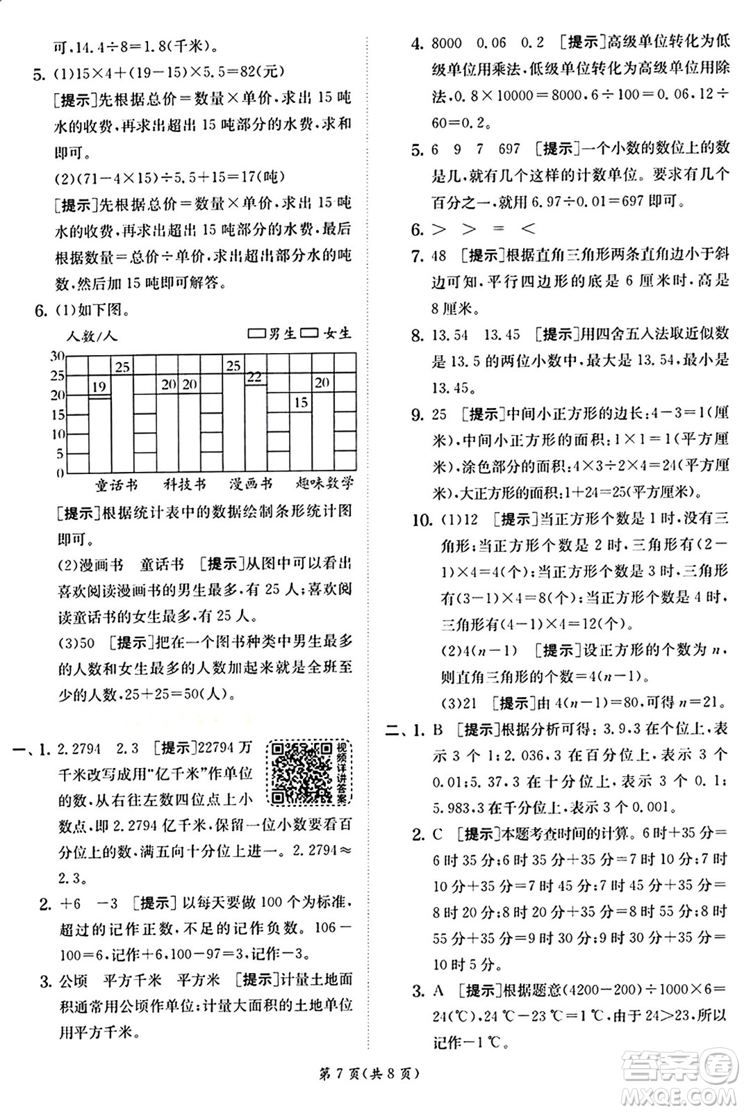 江蘇人民出版社2024年秋春雨教育實驗班提優(yōu)訓(xùn)練五年級數(shù)學(xué)上冊蘇教版江蘇專版答案