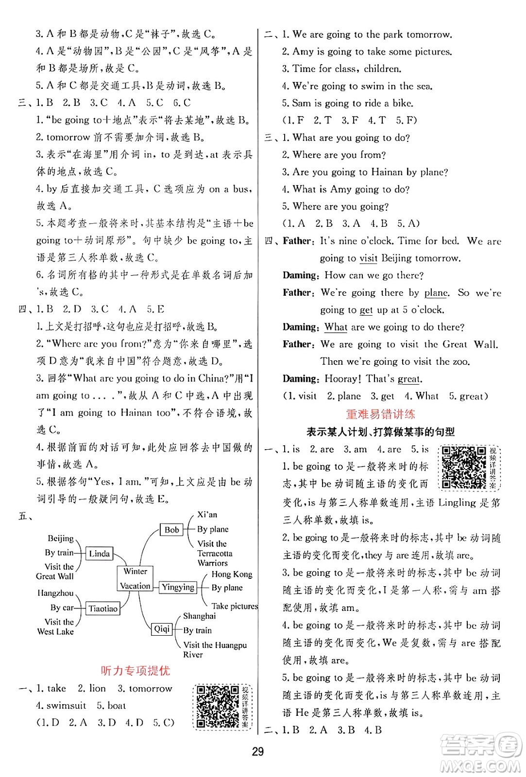 江蘇人民出版社2024年秋春雨教育實驗班提優(yōu)訓(xùn)練四年級英語上冊外研版三起點答案