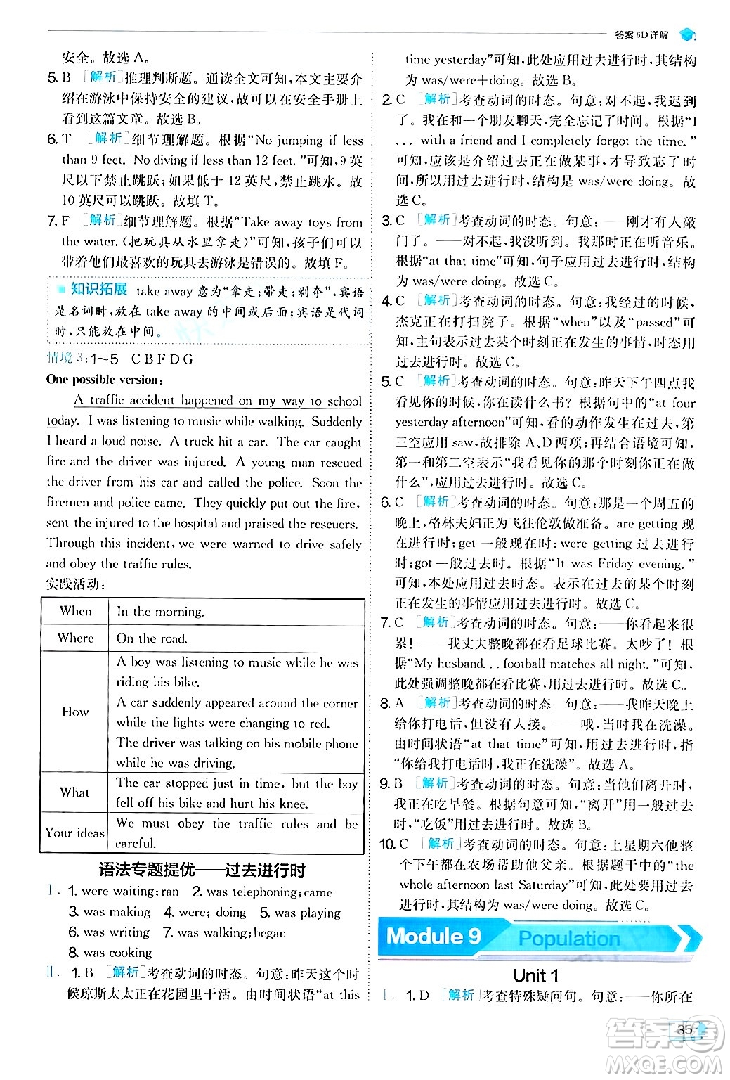 江蘇人民出版社2024年秋春雨教育實驗班提優(yōu)訓(xùn)練八年級英語上冊外研版答案