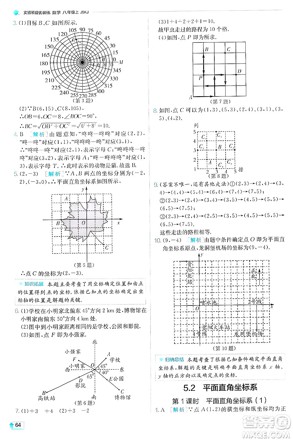 江蘇人民出版社2024年秋春雨教育實(shí)驗(yàn)班提優(yōu)訓(xùn)練八年級(jí)數(shù)學(xué)上冊(cè)蘇科版答案