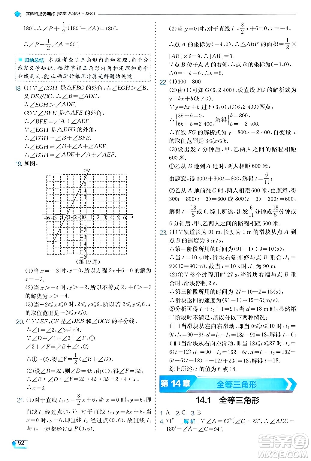 江蘇人民出版社2024年秋春雨教育實(shí)驗(yàn)班提優(yōu)訓(xùn)練八年級(jí)數(shù)學(xué)上冊(cè)滬科版答案