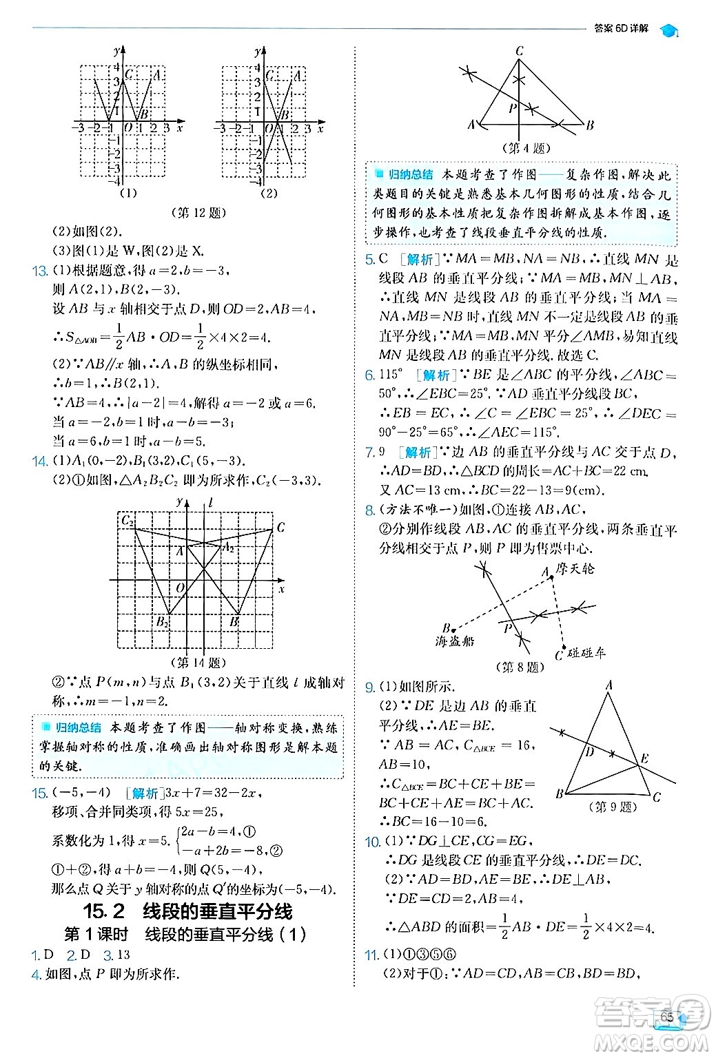 江蘇人民出版社2024年秋春雨教育實(shí)驗(yàn)班提優(yōu)訓(xùn)練八年級(jí)數(shù)學(xué)上冊(cè)滬科版答案