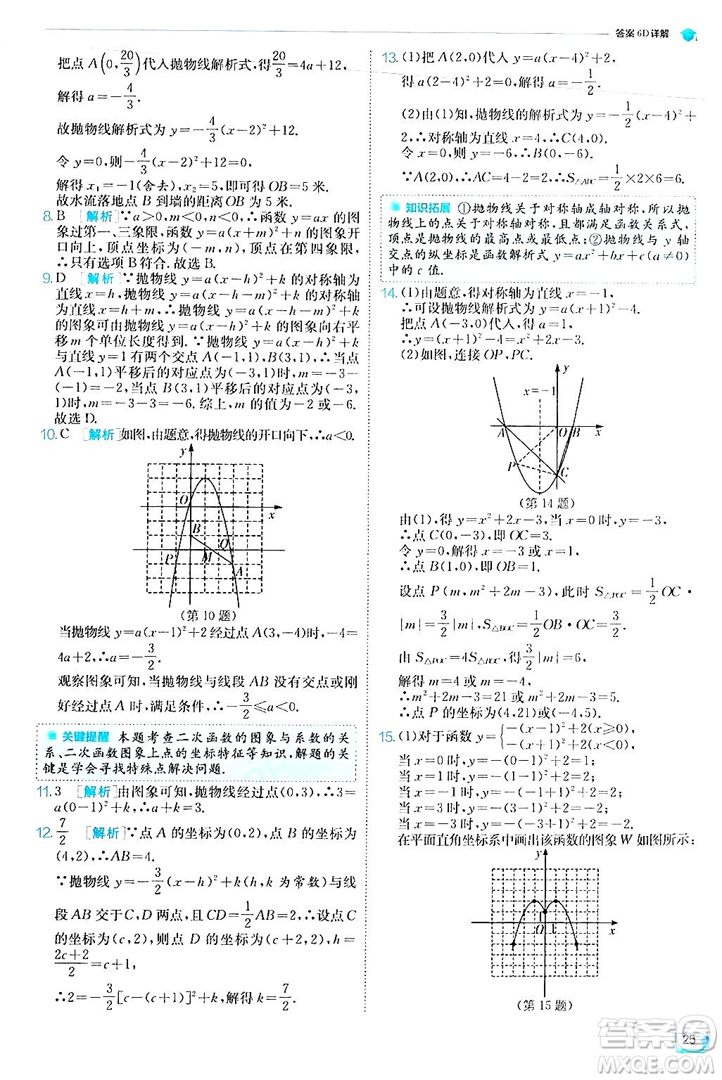 江蘇人民出版社2024年秋春雨教育實驗班提優(yōu)訓練九年級數(shù)學上冊人教版答案