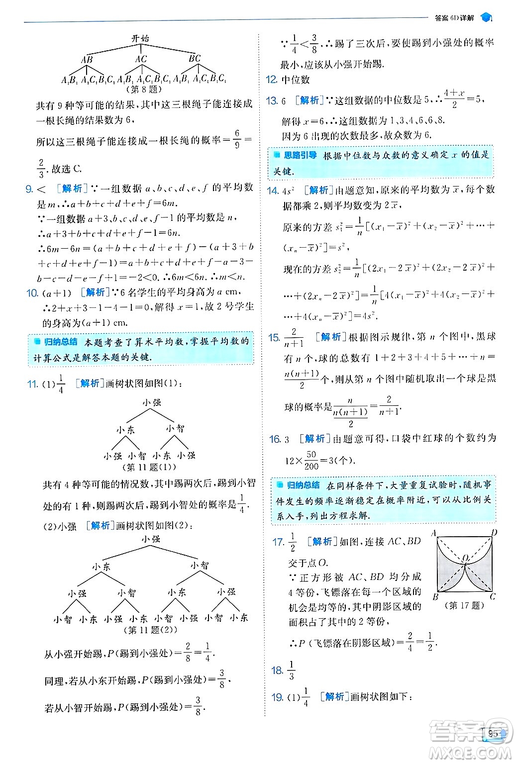 江蘇人民出版社2024年秋春雨教育實驗班提優(yōu)訓練九年級數學上冊蘇科版答案