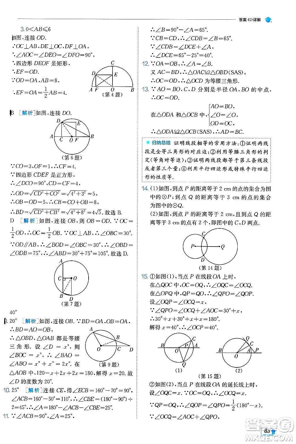 江蘇人民出版社2024年秋春雨教育實驗班提優(yōu)訓(xùn)練九年級數(shù)學(xué)上冊冀教版答案