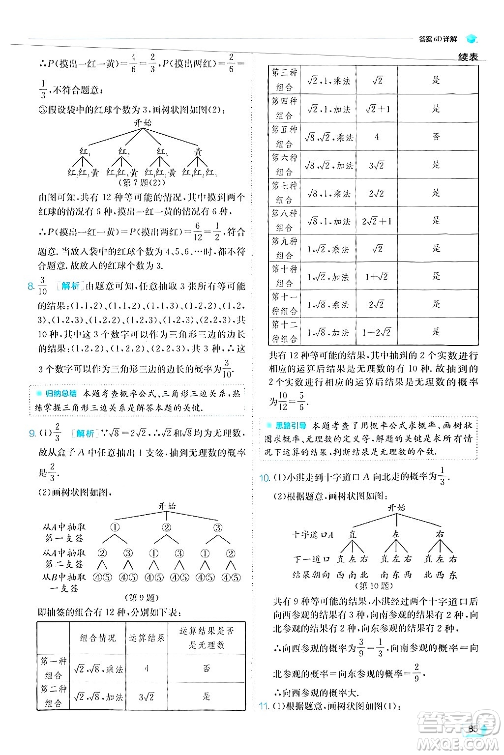 江蘇人民出版社2024年秋春雨教育實驗班提優(yōu)訓練九年級數學上冊華師版答案