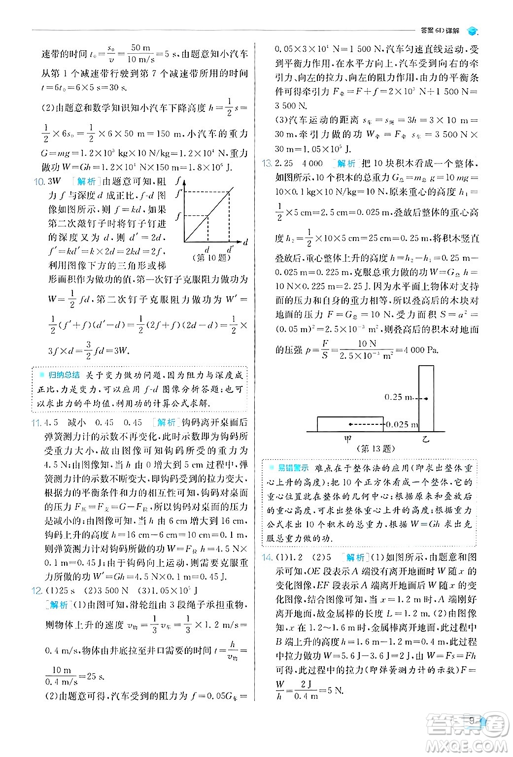 江蘇人民出版社2024年秋春雨教育實(shí)驗(yàn)班提優(yōu)訓(xùn)練九年級(jí)物理上冊(cè)蘇科版答案