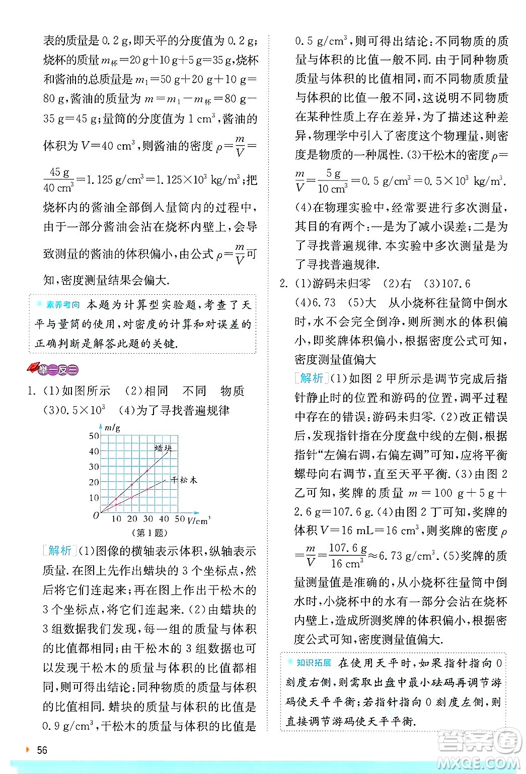 江蘇人民出版社2024年秋春雨教育實(shí)驗(yàn)班提優(yōu)訓(xùn)練八年級(jí)物理上冊(cè)滬粵版答案