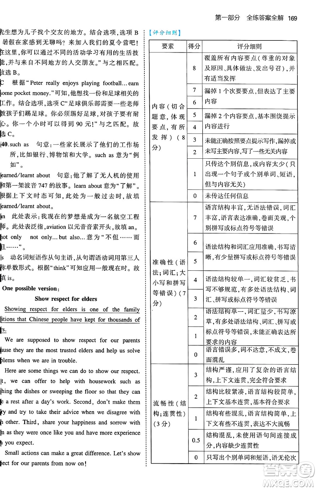 四川大學(xué)出版社2024年秋初中同步5年中考3年模擬七年級(jí)英語上冊(cè)滬教牛津版答案