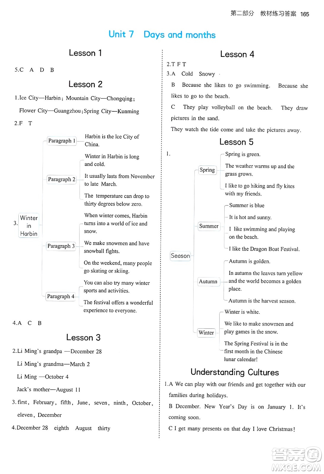 四川大學(xué)出版社2024年秋初中同步5年中考3年模擬七年級英語上冊冀教版答案