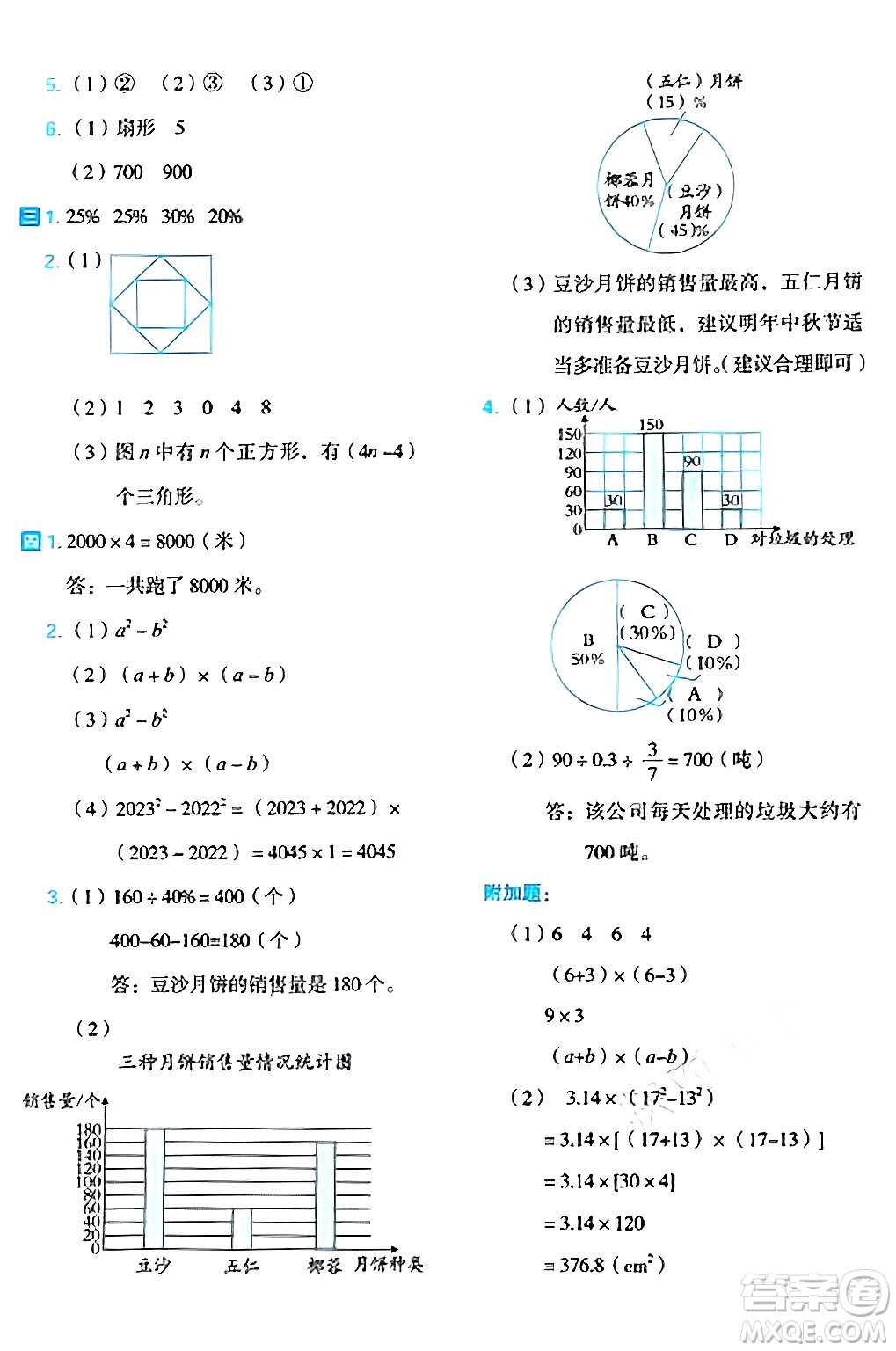 吉林教育出版社2024年秋榮德基好卷六年級數(shù)學(xué)上冊人教版福建專版答案