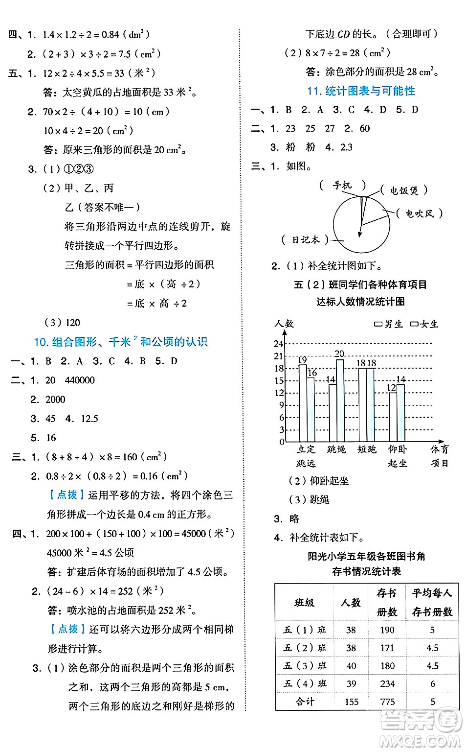 吉林教育出版社2024年秋榮德基好卷五年級數(shù)學上冊北京課改版北京專版答案