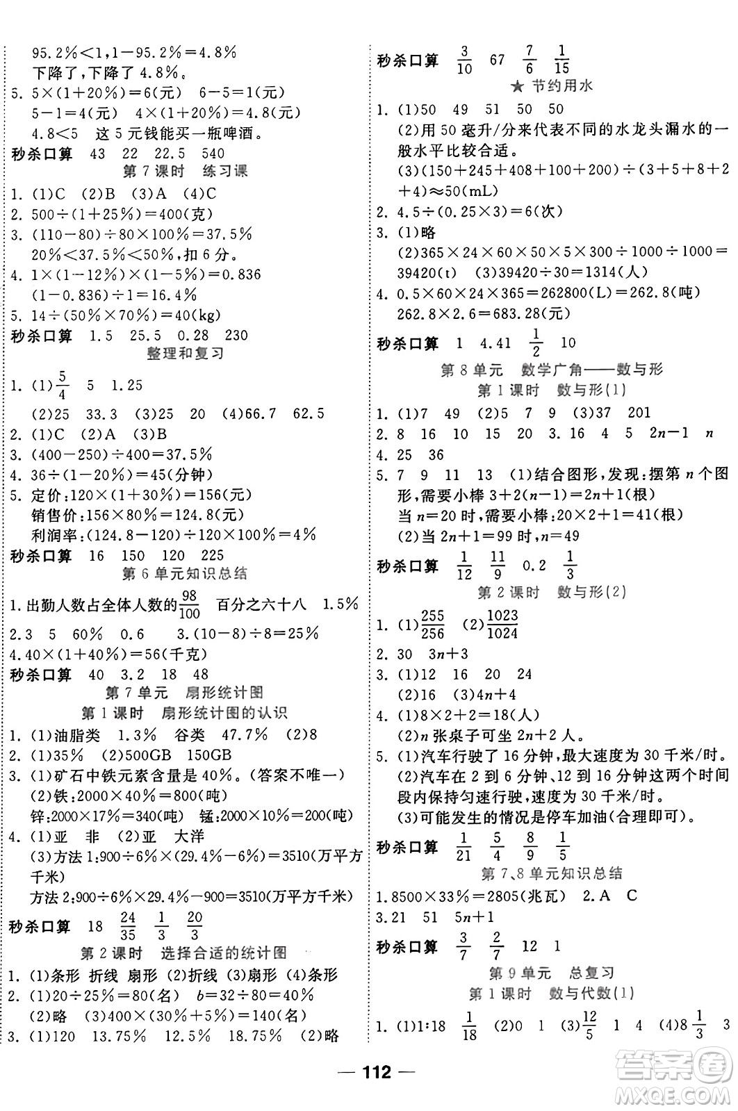 西安出版社2024年秋金優(yōu)教輔奪冠新課堂隨堂練測六年級數(shù)學(xué)上冊人教版答案