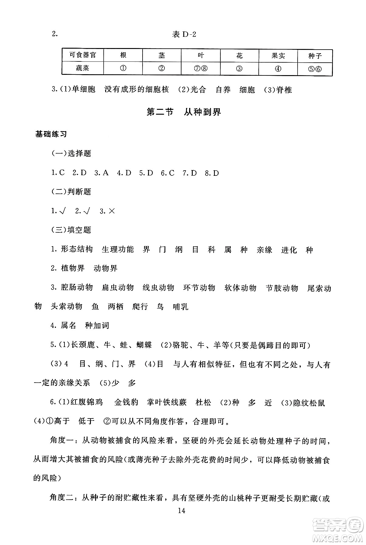 北京師范大學(xué)出版社2024年秋京師普教伴你學(xué)同步學(xué)習(xí)手冊八年級生物學(xué)上冊人教版答案