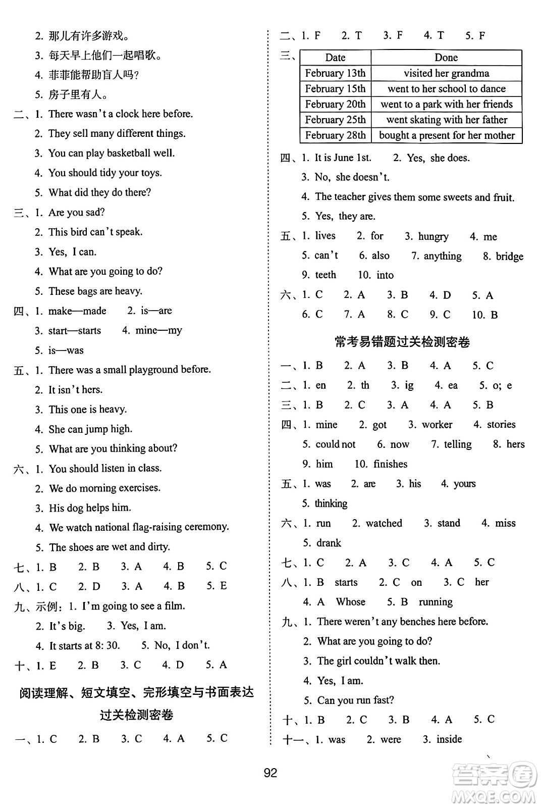 長春出版社2024年秋68所期末沖刺100分完全試卷五年級英語上冊外研版一起點(diǎn)答案