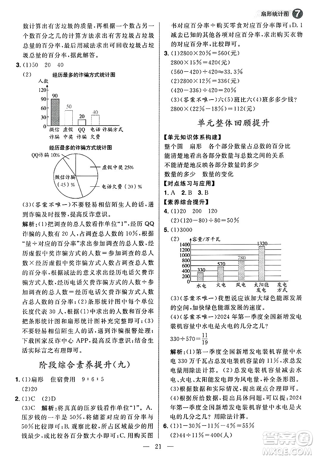 南方出版社2024秋學(xué)緣教育核心素養(yǎng)天天練六年級數(shù)學(xué)上冊人教版福建專版答案