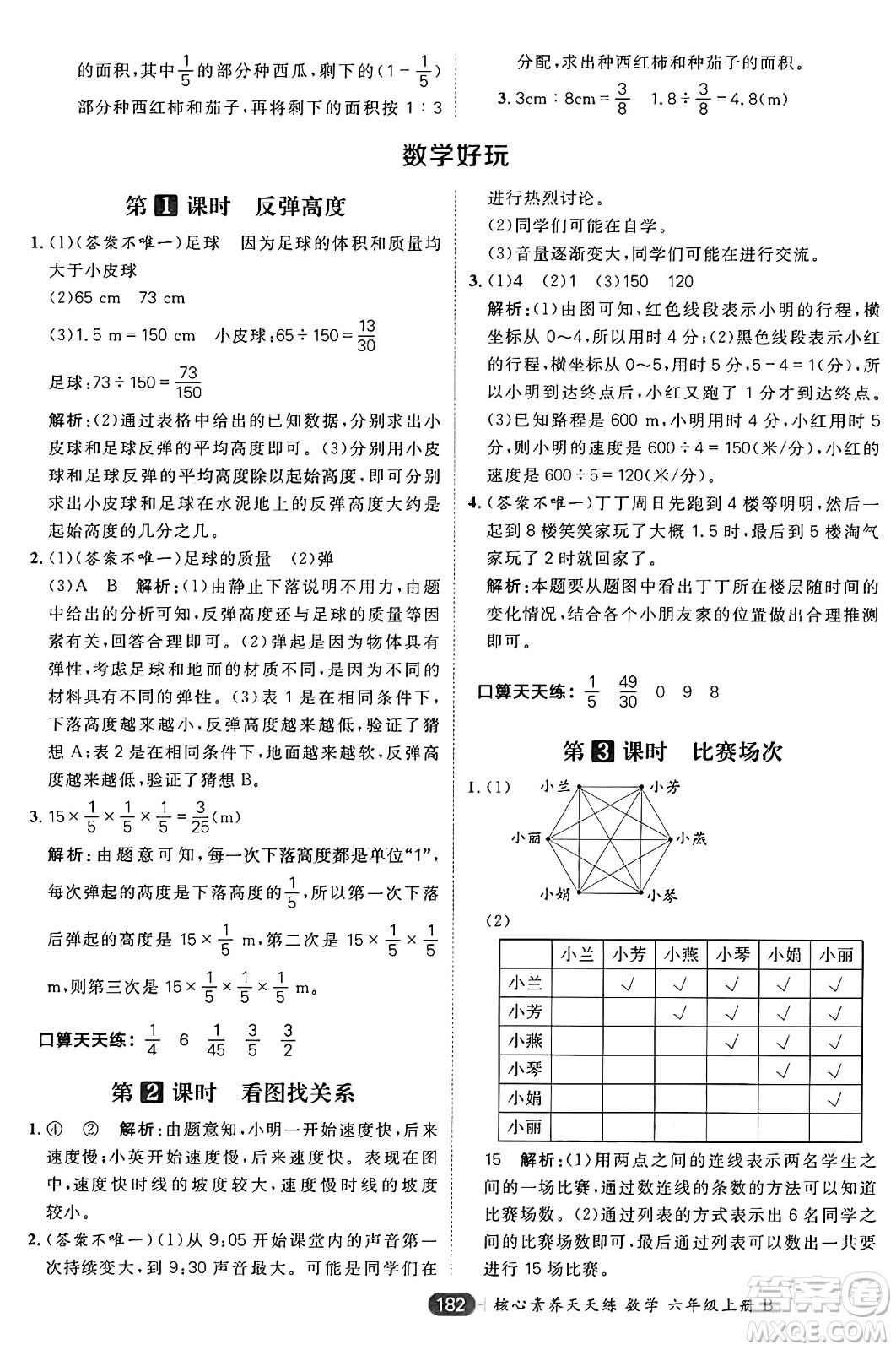 南方出版社2024秋學(xué)緣教育核心素養(yǎng)天天練六年級(jí)數(shù)學(xué)上冊(cè)北師大版答案