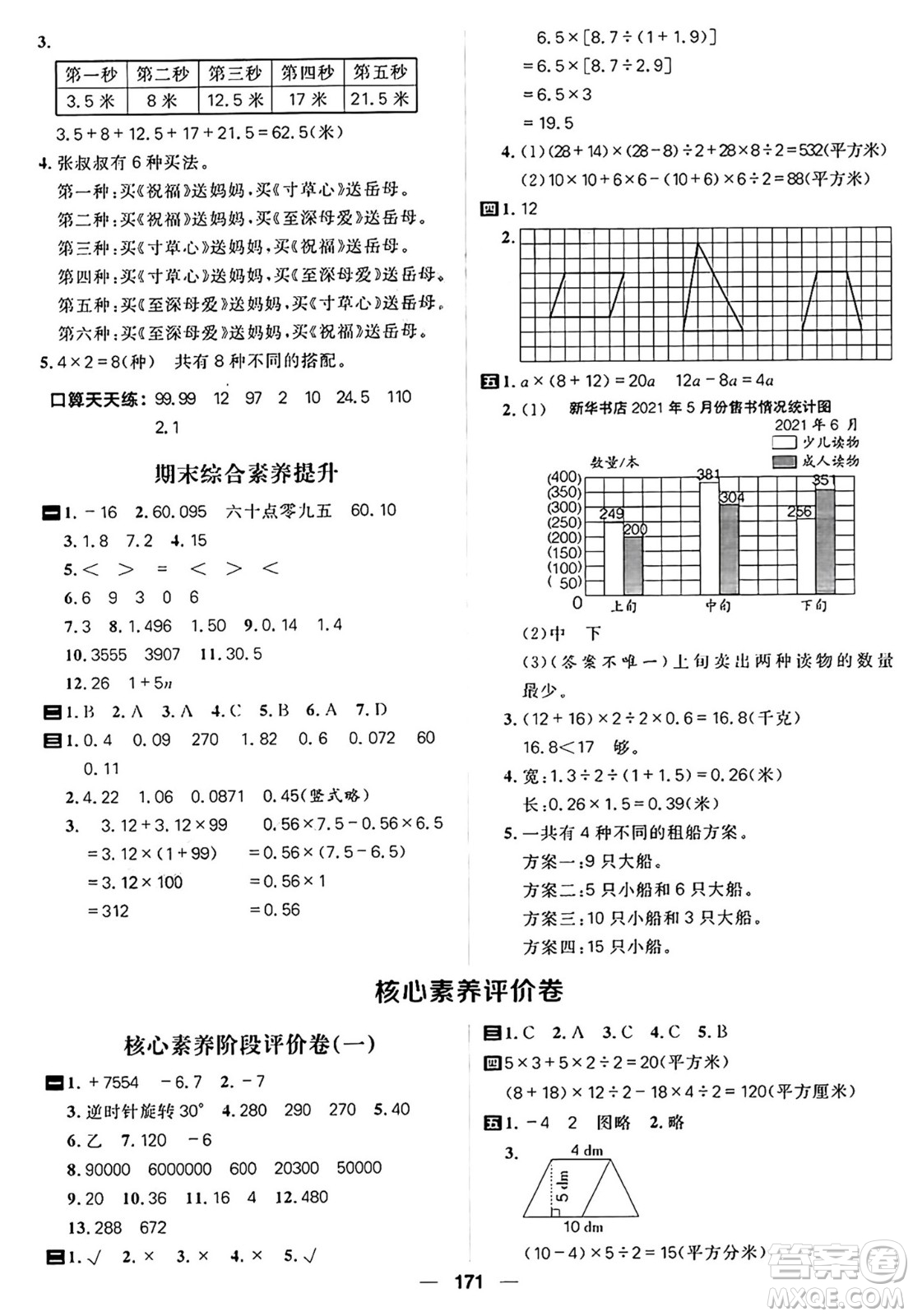 南方出版社2024秋學(xué)緣教育核心素養(yǎng)天天練五年級數(shù)學(xué)上冊蘇教版答案