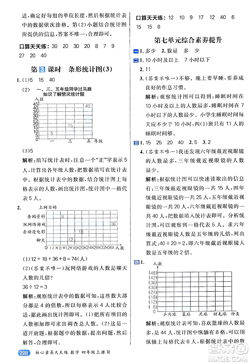 南方出版社2024秋學緣教育核心素養(yǎng)天天練四年級數(shù)學上冊人教版答案