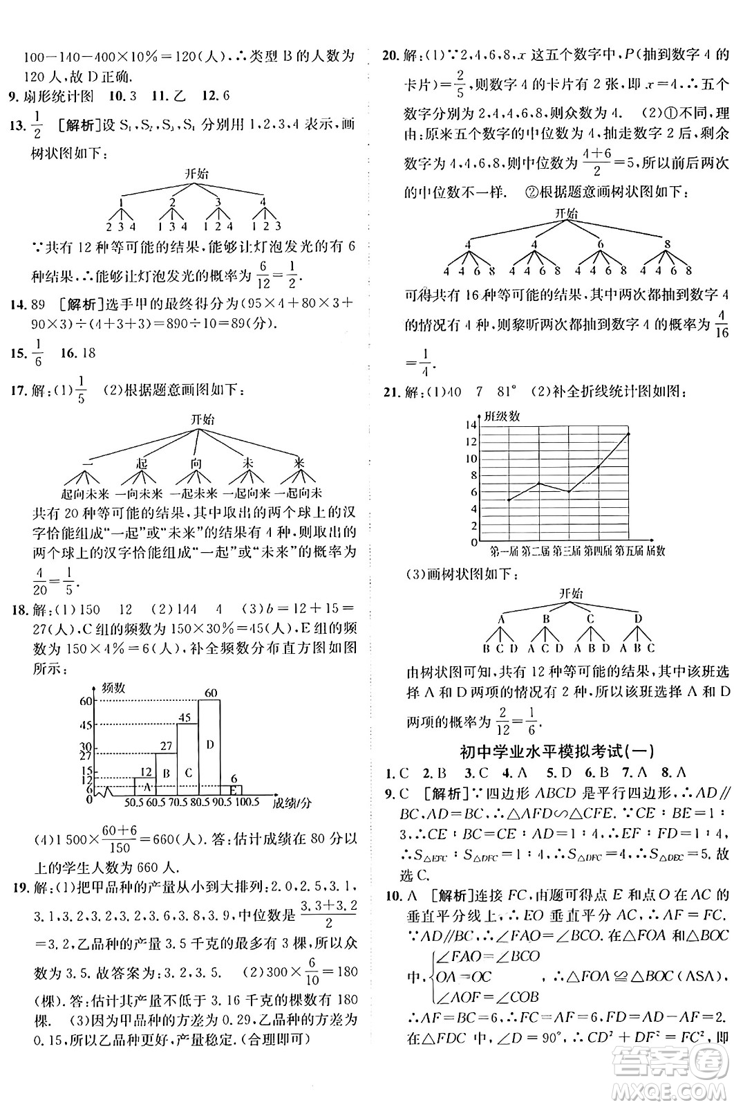 新疆青少年出版社2025年秋神龍教育期末考向標全程跟蹤突破測試卷九年級數(shù)學(xué)全一冊青島版答案