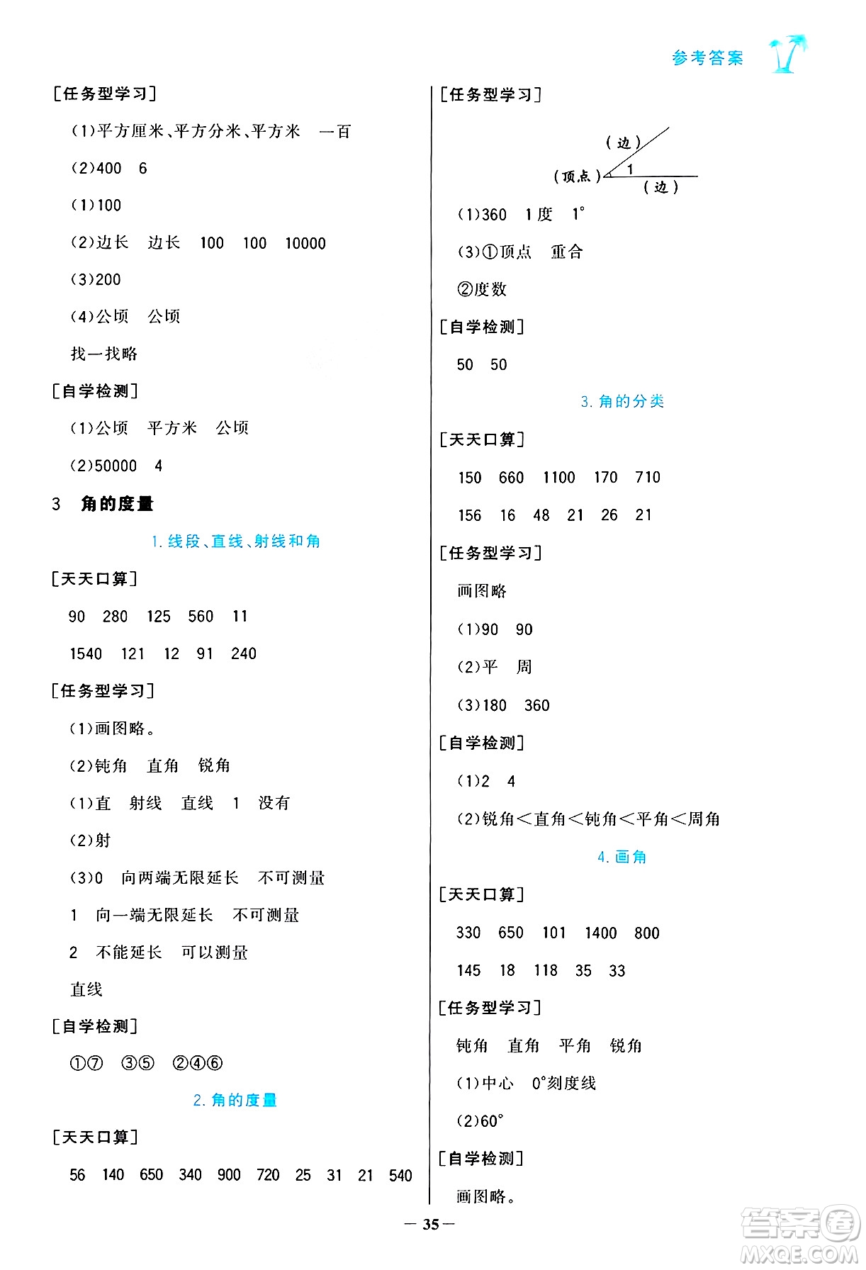 遼寧少年兒童出版社2024年秋世紀(jì)金榜金榜小博士課時(shí)提優(yōu)作業(yè)四年級數(shù)學(xué)上冊人教版答案