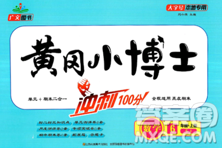 江蘇鳳凰美術(shù)出版社2024年秋廣文圖書黃岡小博士沖刺100分六年級數(shù)學(xué)上冊蘇教版答案