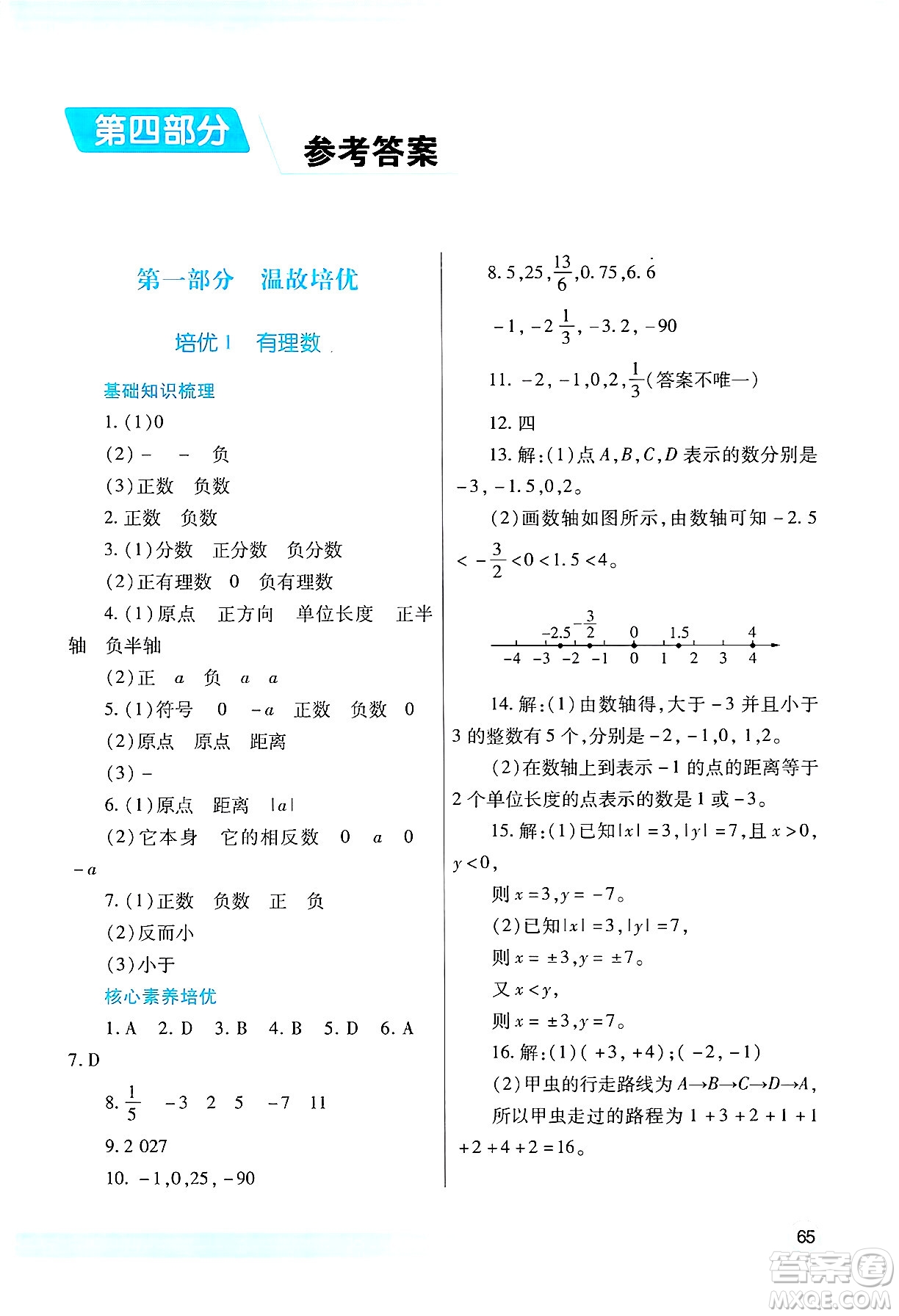 陜西師范大學(xué)出版總社有限公司2025年寒假作業(yè)與生活七年級數(shù)學(xué)人教版答案