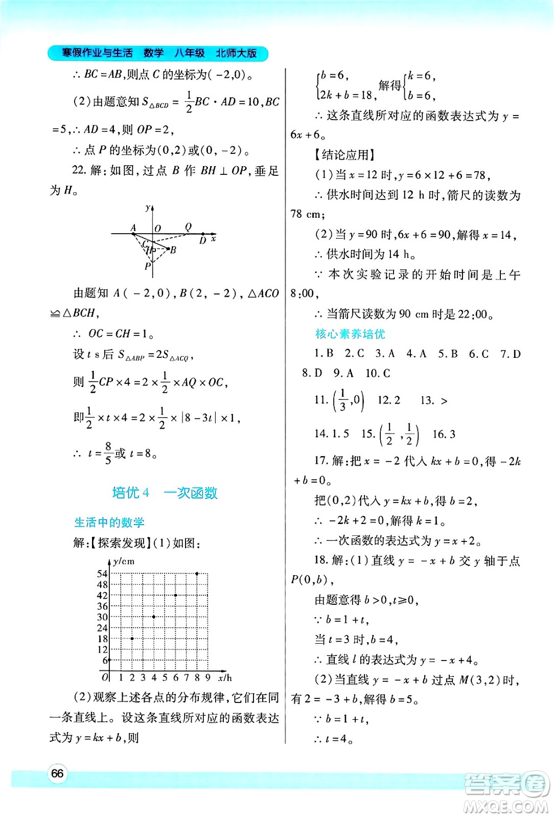 陜西師范大學出版總社有限公司2025年寒假作業(yè)與生活八年級數(shù)學北師大版答案