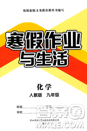 陜西師范大學(xué)出版總社有限公司2025年寒假作業(yè)與生活九年級(jí)化學(xué)人教版答案